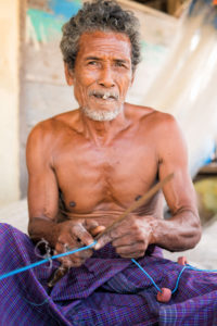 Fischer im Dorf der Bajo